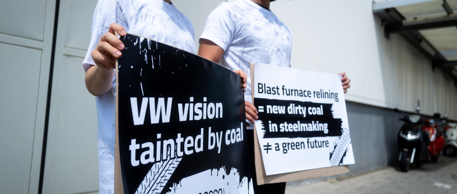 Protestors call out VW and POSCO for coal-fired steelmaking