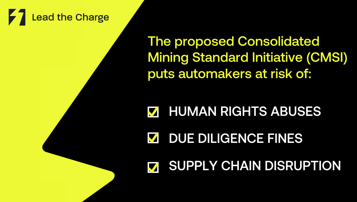 Graphic showing the three risks to automakers of CMSI