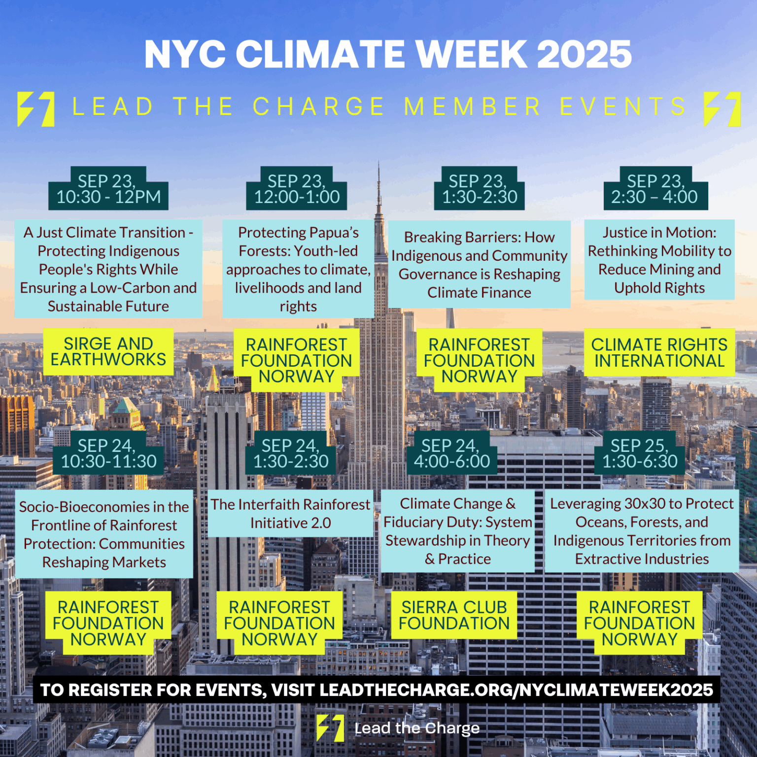Lead the Charge Members at NYC Climate Week 2025 - Lead the Charge